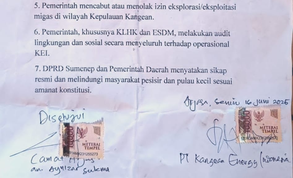 Warga Pulau Kangean Demo Tolak Survei Seismik 3D, Camat Arjasa-KEI Tekan Kesepakatan