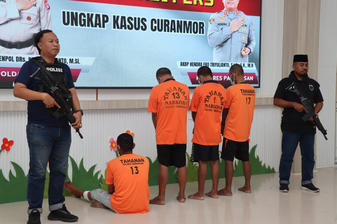 Polisi Amankan Empat Pelaku Curanmor di Pamekasan, Satu Buron