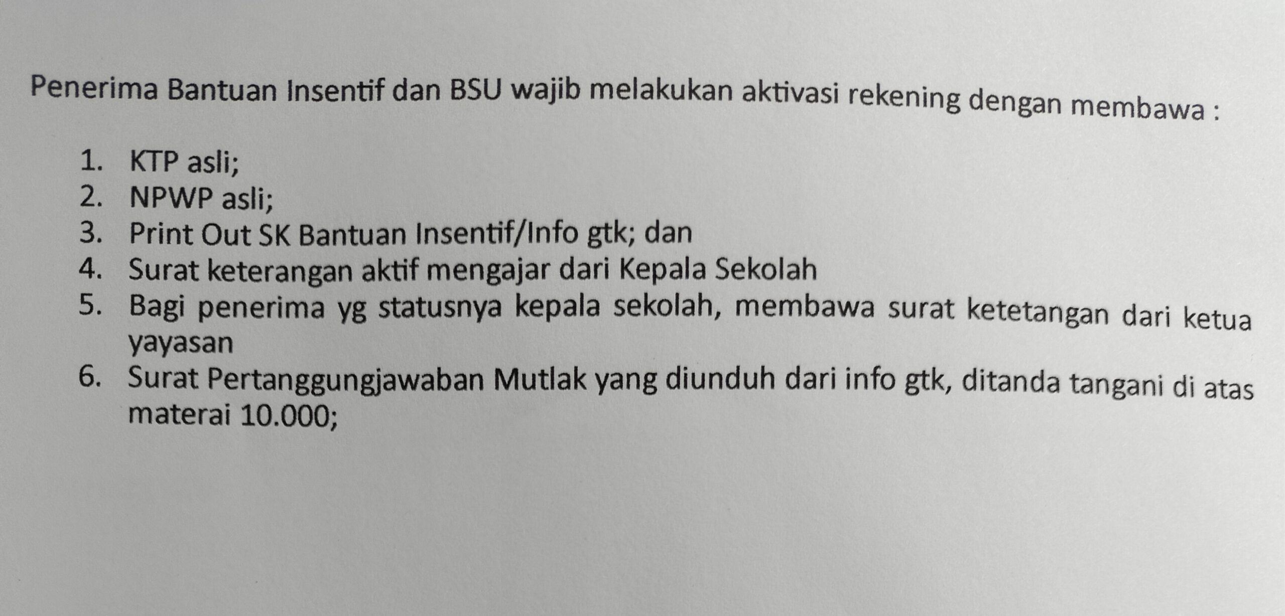 Insentif Guru Cair