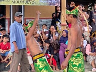 Lestarikan Budaya Lumajang, Masyarakat Sidomulyo Swadaya Gelar Tradisi Sabet Rotan Ojung