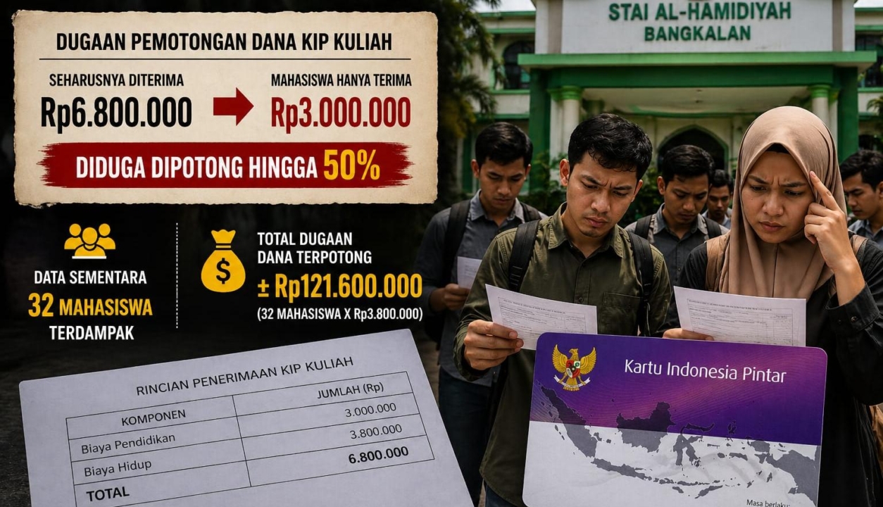 Mahasiswa STAI Al-Hamidiyah Bangkalan Keluhkan Dugaan Pemotongan Dana KIP Kuliah, Ketua: Hanya Kesalahpahaman Regulasi