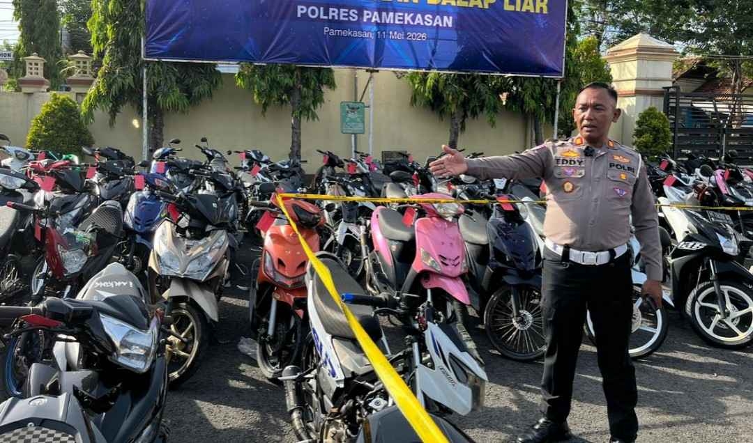 Amankan 582 Motor Pemuda, Polisi di Pamekasan Minta Pemilik Segera Ambil