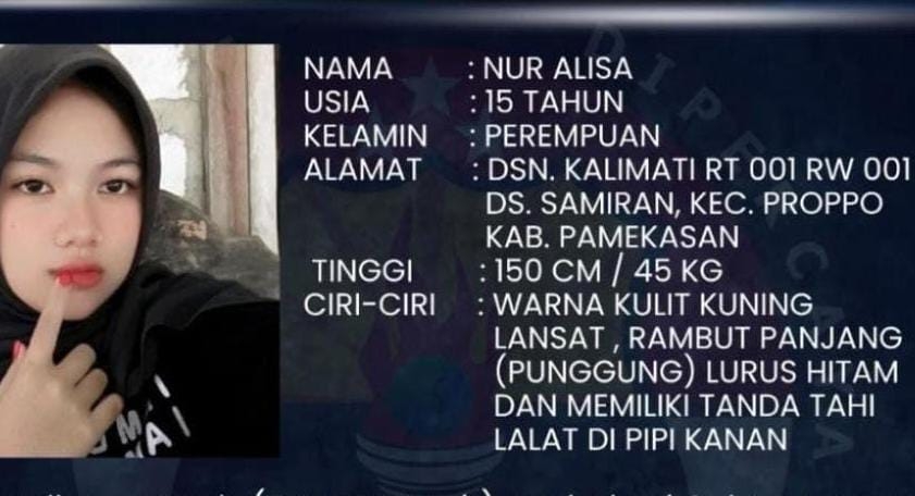 Gadis Asal Samiran Pamekasan Hilang, Keluarga Lapor Polisi