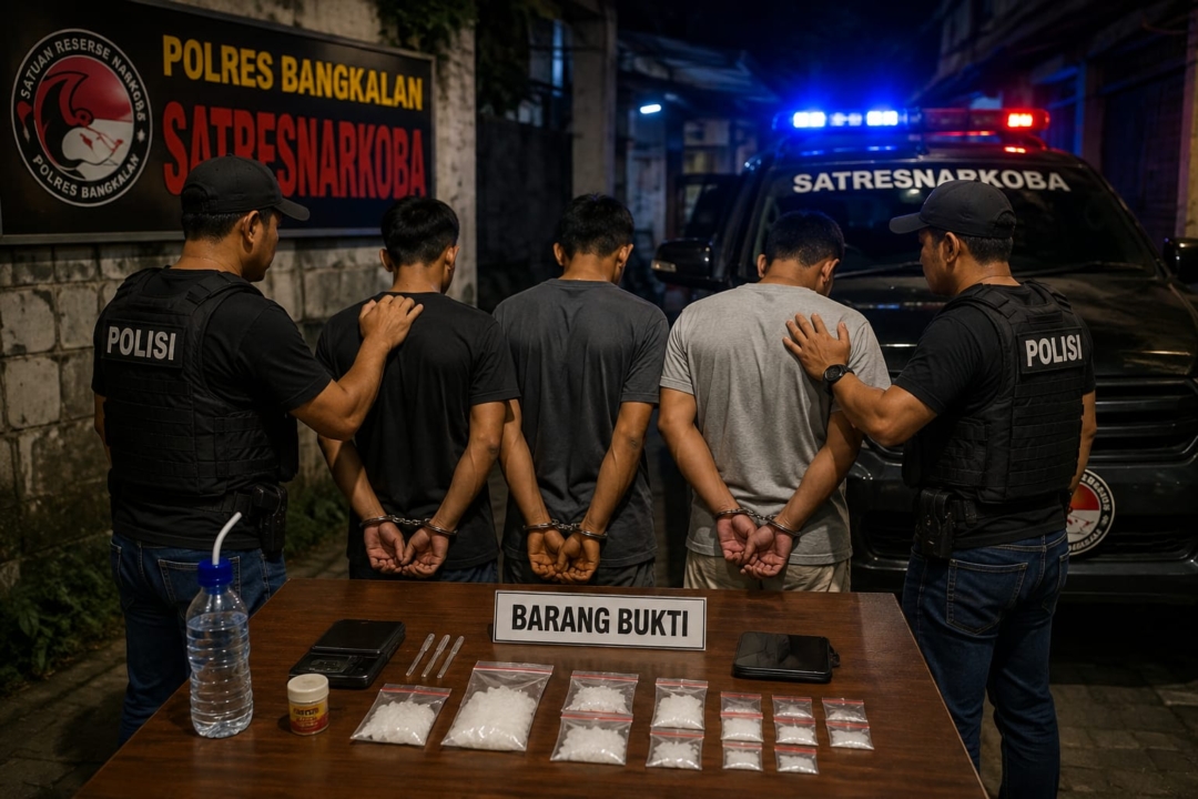 Tiga Terduga Pengguna Narkoba Diciduk di Geger Bangkalan, Polisi Masih Tutup Identitas dan Barang Bukti