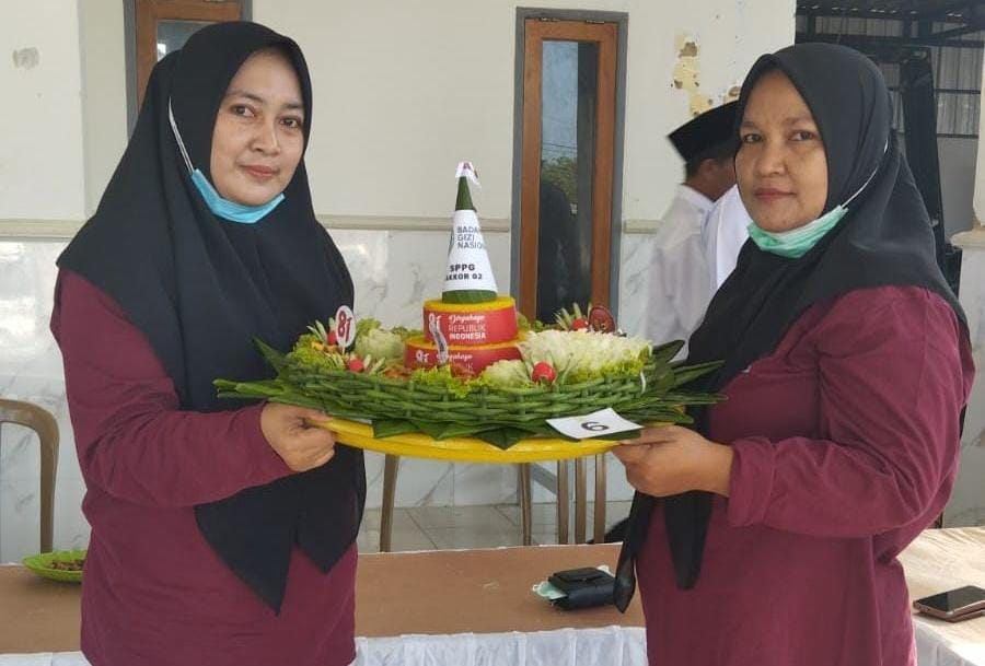 Semarak Kemerdekaan RI, SPPG se-Palengaan Gelar Lomba Kreasi Tumpeng