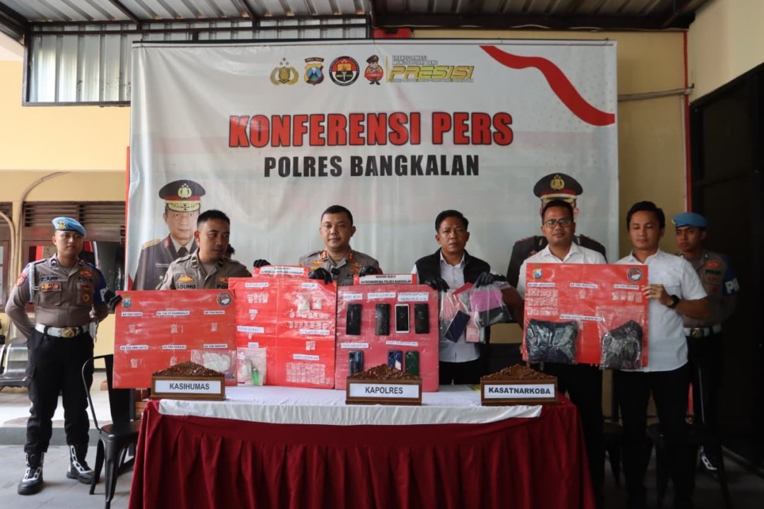Polres Bangkalan Ungkap 20 Kasus Narkoba, 23 Tersangka Diciduk