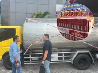 Pakai Truk Tangki Air, 1,59 Juta Rokok Bodong Asal Pamekasan Dibekuk di Semarang