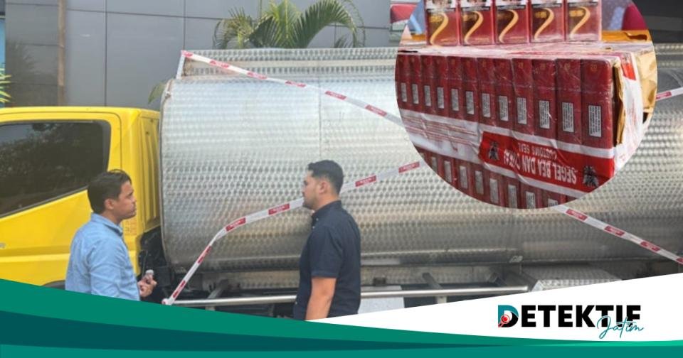 Pakai Truk Tangki Air, 1,59 Juta Rokok Bodong Asal Pamekasan Dibekuk di Semarang